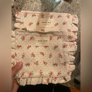 Two (2) Sezane Zip Pouches